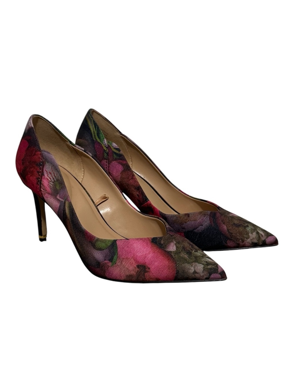 TED BAKER Women’s Charlotte Floral Print Pointed Toe Heeled Pumps, Sz 8